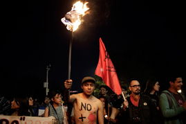 墨西哥街头抗议活动现场图片