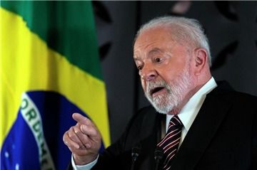 巴西总统卢拉接受媒体采访现场