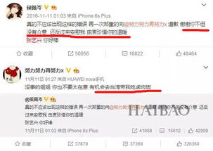 侯佩岑微博评论区截图显示粉丝热议内容