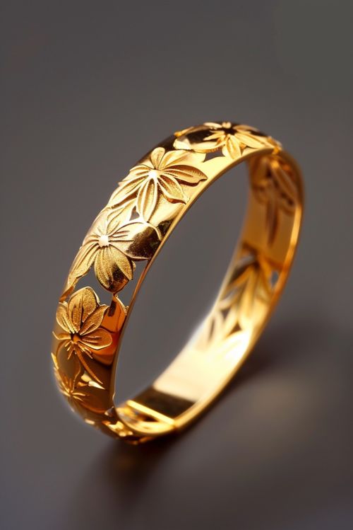 黄金首饰展示图