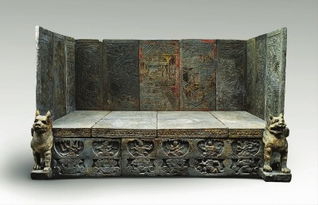 围屏石榻构件细节