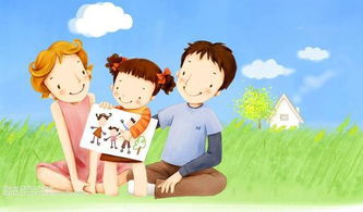 一位年轻人在家中陪伴年迈的父母聊天