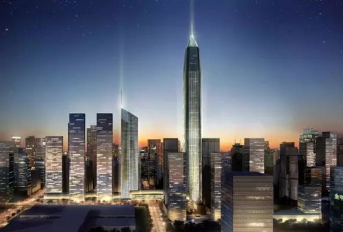 阳光下的城市高楼象征公正与秩序