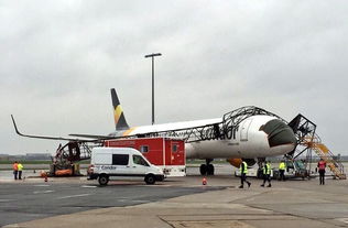 机场停机坪上的大型客机群