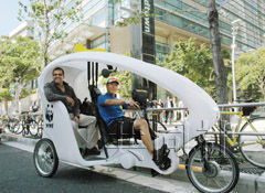 东京街头的空闲出租车