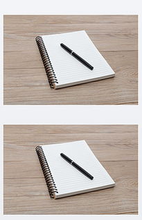 笔记本和钢笔放在木桌上