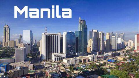 菲律宾马尼拉城市夜景经济景象