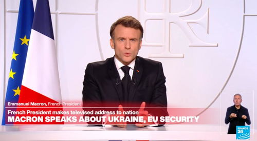 马克龙在乌克兰发表讲话