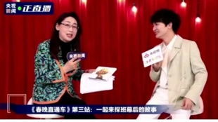 张小婉在后台接受采访