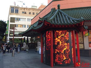 悉尼禧市唐人街牌楼与红灯笼
