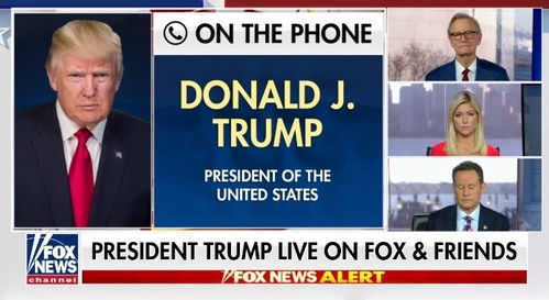 特朗普接受福克斯采访画面