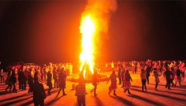 种地吧少年围坐篝火旁交流心得