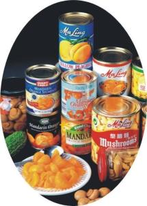 罐头食品包装特写展示保质期信息