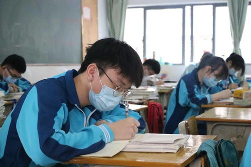 学生戴口罩复习备考