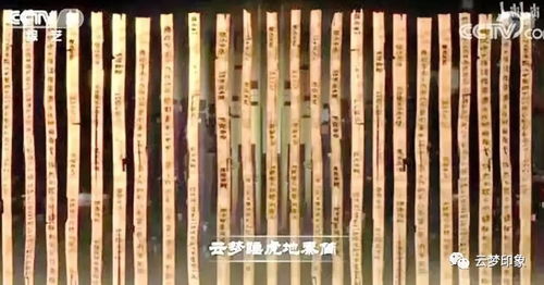 云梦县博物馆内的秦简展品