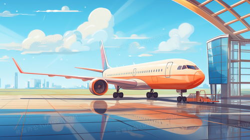 机场停机坪上的春秋航空客机