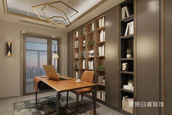 书房中的古籍与灯光