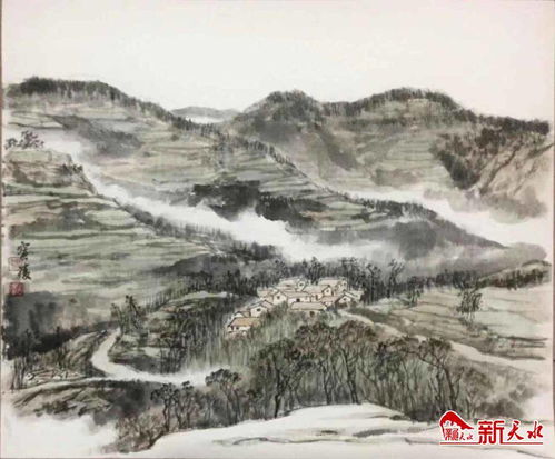 曹宝凌正在作画