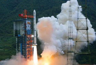 航天器发射时的尾流效果示意图