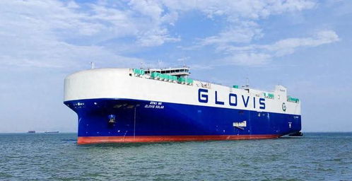 港口停靠的大型汽车运输船