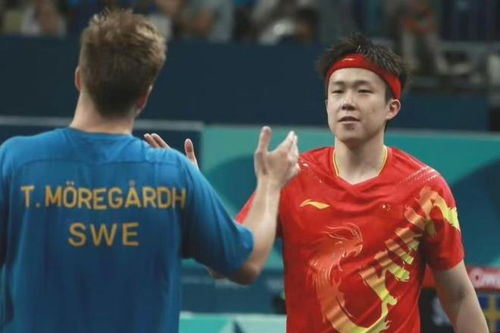 王楚钦在巴黎奥运会赛场