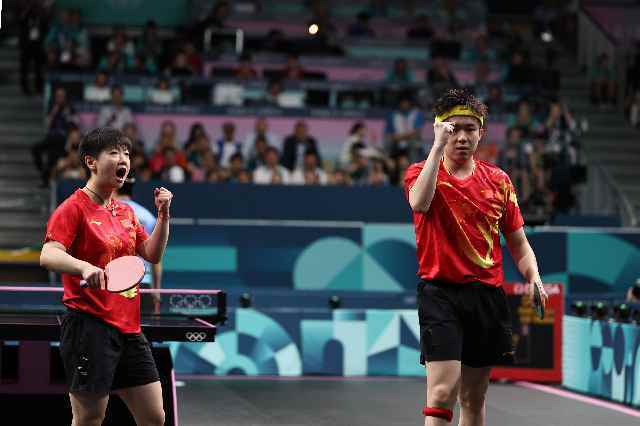 王楚钦在巴黎奥运会领奖台