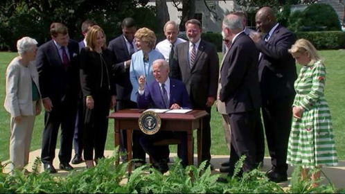 拜登在白宫南草坪接受采访