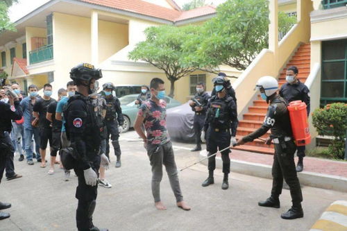 柬埔寨金边街头巡逻宪兵