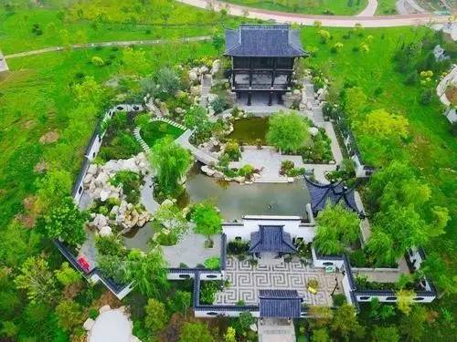 桃花坞园区外景航拍图