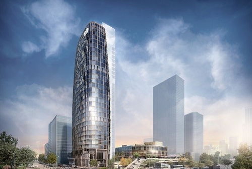 腾讯公司总部大楼外景与LOGO标识