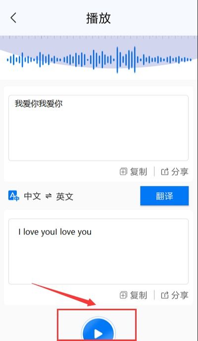 成功将录音转为文字后的界面展示