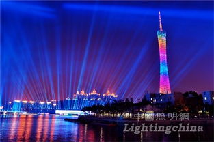 广州珠江夜景灯光璀璨