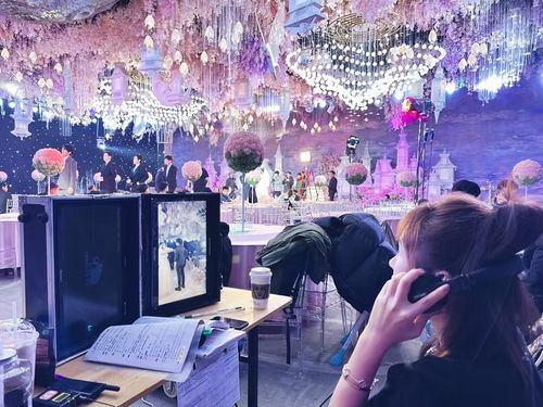 拍摄中的微短剧现场