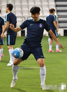 孙兴慜在训练场上专注练习