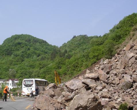 山体滑坡地质灾害示意图