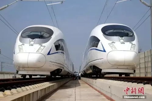 中国高铁飞驰在桥梁上