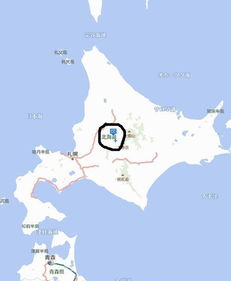 日本北海道地图标注地震发生位置