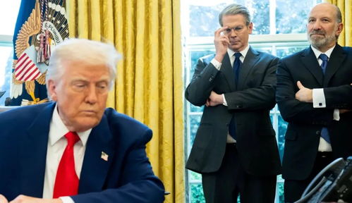 特朗普与卢特尼克在白宫交谈