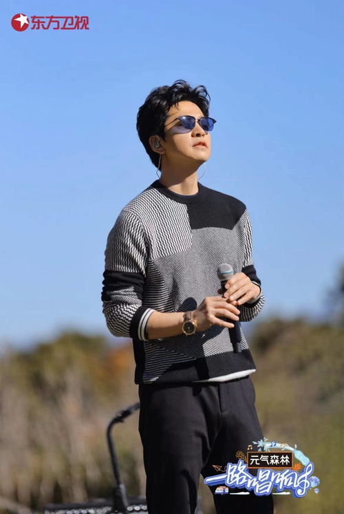 颜人中在舞台上深情演唱