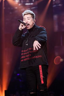 胡彦斌在舞台上挥手致意，背景是金色灯光和欢呼的观众