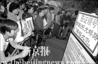 美国驻华使馆签证排队现场<br><br><h2 id=