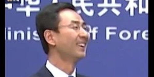 耿爽面对媒体微笑回答提问