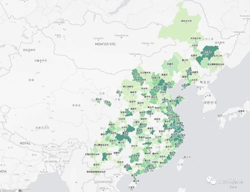 星巴克门店遍布全国地图图示