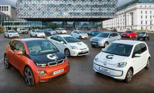 中国品牌电动汽车在欧洲城市街道上行驶