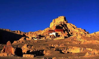 夕阳下的古格王朝遗址