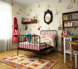 哑光木地板儿童房实景图