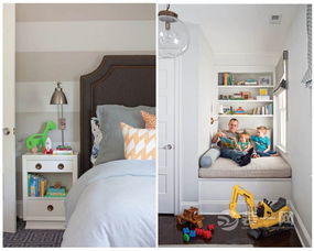 通顶储物柜儿童房收纳设计图