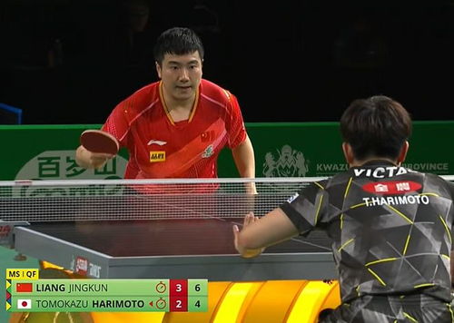 梁靖崑与张本智和对战