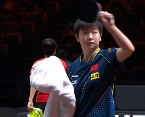 孙颖莎与队友庆祝胜利