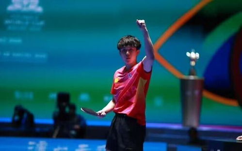 王楚钦在澳门世界杯比赛中